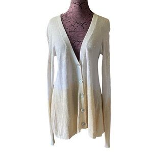 Chan Luu Sz ML Sequin Dip Dye Cardigan Duster Sweater